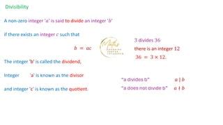 Divisibility Of Numbers Number Systems PPT