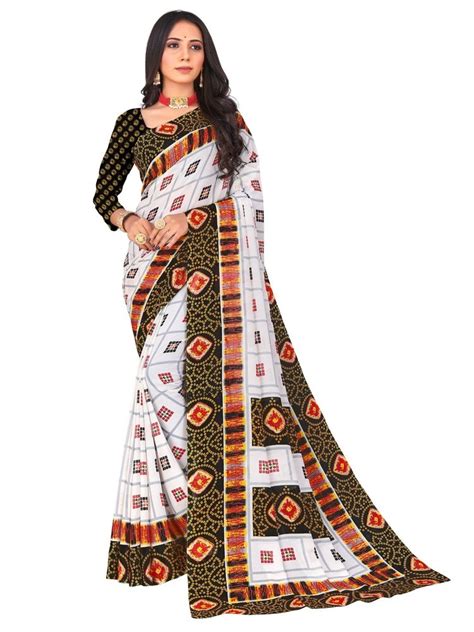 Swastik Creation Casual Wear Weightless Printed Saree 6 3 M With