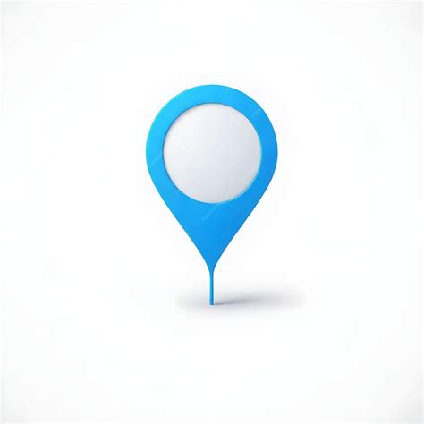 Premium Photo Blue Map Pin Icon On A White Background