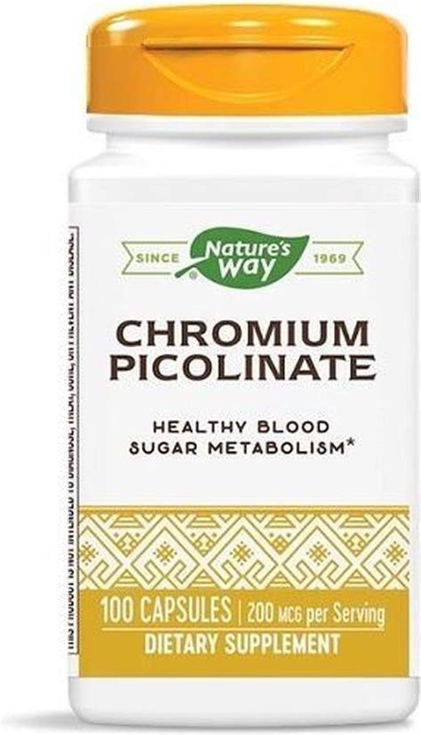 Chromium Picolinate 200 Mcg 100 Capsules Nature S Way Bol