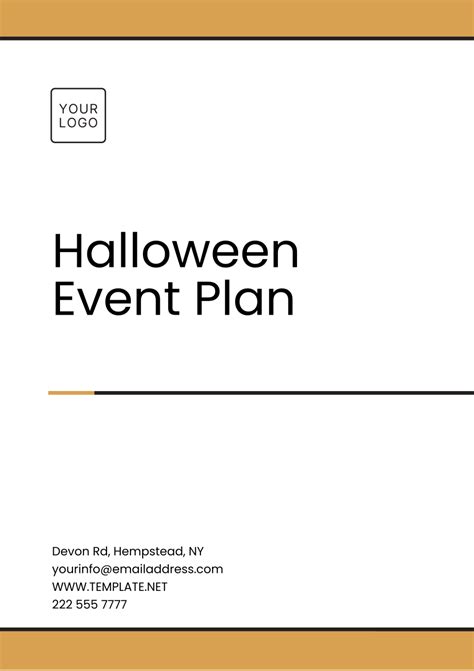 Free Halloween Event Plan Template to Edit Online