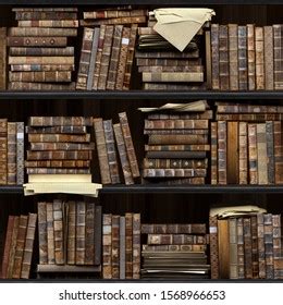 1of15 Old Books Seamless Texture Vertically Stock Illustration