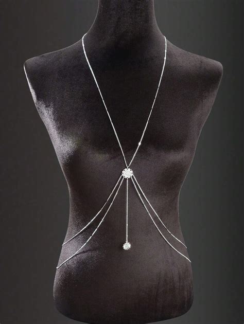 Pc Boho Chic Beach Silver Layered Chain Waist Link Body Chain Belly Bikini Body Jewelry For