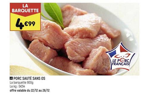 Promo Porc Sauté Sans Os chez Leader Price iCatalogue fr