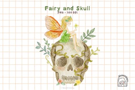 Enchanting Fairy Skull Halloween Png Graphic By Blumensdiary · Creative
