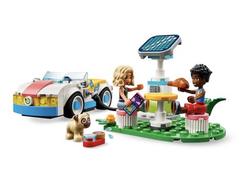 Lego Electric Car And Charger Building Blocks