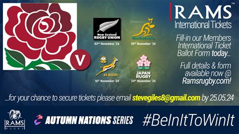 England Rugby Autumn Internationals 2024