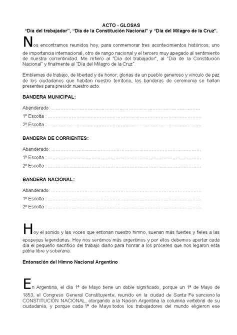 Glosas Acto De Egresados Secundaria 2