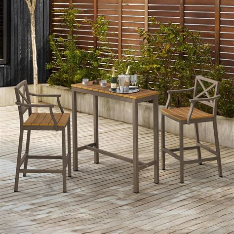 Lue Bona Humphrey 6 Piece 39 In Brown Aluminum Outdoor Dining Set Pub