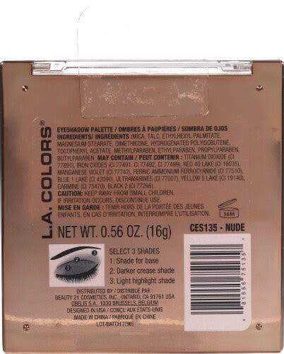 L A Colors Nude Color Block Eyeshadow Palette Ct Kroger