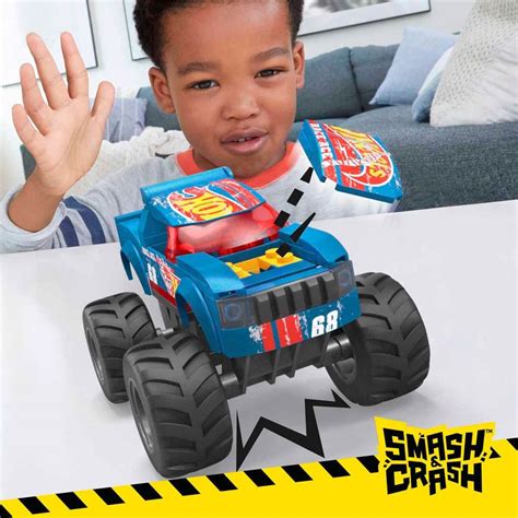 Oyuncak ArabalarHot WheelsMAT HMM Mega Hot Wheels Smash N Crash Monster Truck