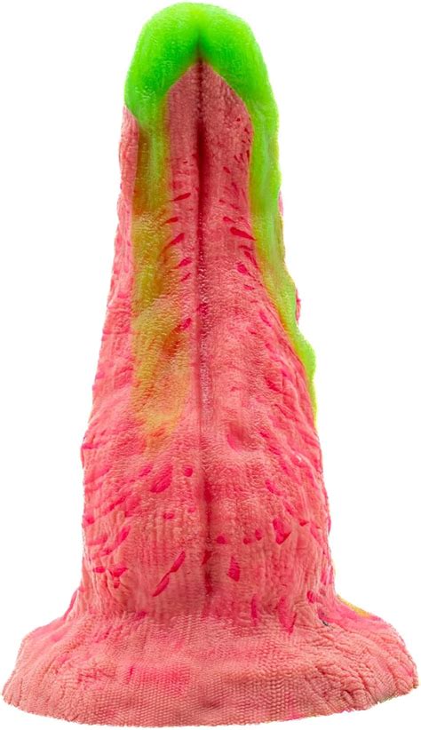 Amazon Twisted Fantasies Lingus Tongue Suction Cup Dildo Pink UV Green Marble Design
