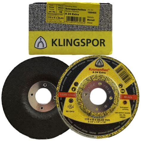 Klingspor A Extra X Mm Metal Grinding Discs Angle Grinder Or