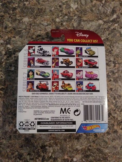 Hot Wheels Disnery Pixar Character Cars Series Cheshire Cat Car New