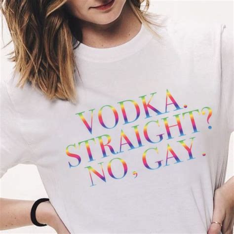 Vodka Straight No Gay Pride Short Sleeve Unisex T Shirt One Direction Outfits One