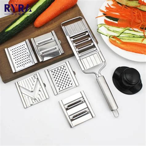 Kitchen Shredder Cutter Stainless Steel Portable Manual Vegetable Slicer Easy Clean Multi