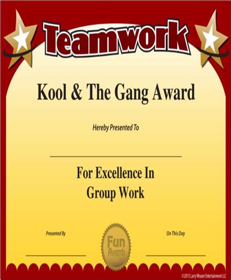 Unique Free Teamwork Certificate Templates Team Awards Amazing