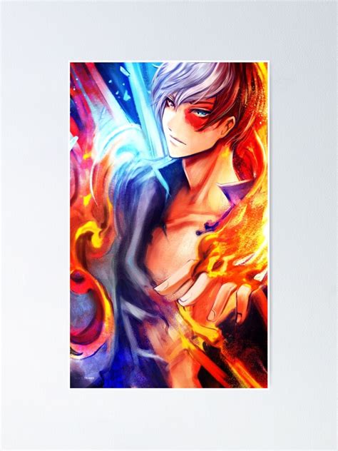 Shoto Todoroki Hot And Cold Poster By Noctdraws Redbubble