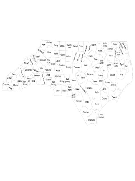 North Carolina Map Template - 8 Free Templates in PDF, Word, Excel Download