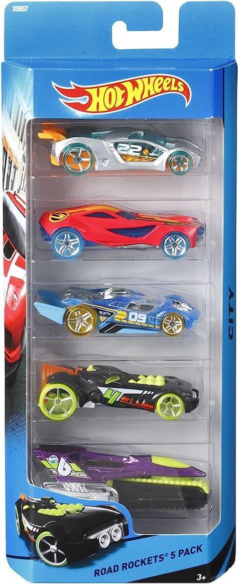 Hot Wheels X9857 Véhicule Miniature Pack de 5 Voitures Road Rockets 5 Amazon fr Jeux