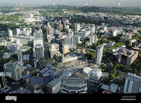 financial district  auckland   sky tower  auckland