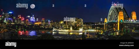 Sydney Night Skyline Stock Photo - Alamy