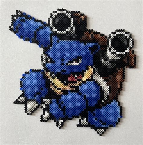 Pok Mon Blastoise Mini Perler Bead Art Etsy