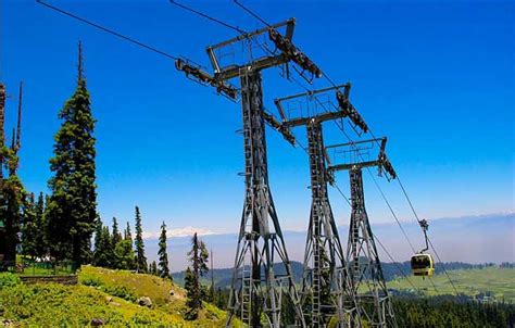 Cable Car Gondola And Chair Lift At Gulmarg For Tourist And Ski Players