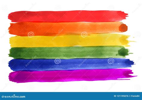 Fondo Abstracto Del Arco Iris De La Acuarela Bandera Del Orgullo Gay LGBT Ilustración del Vector