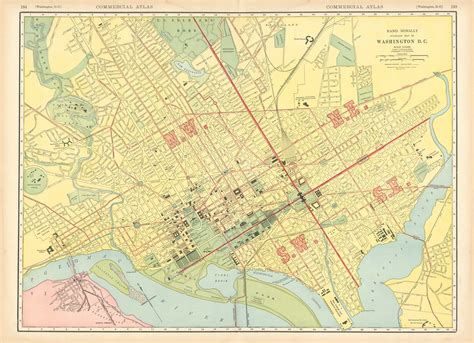 McNally's 1928 Map of Washington D.C. (District of Columbia) - Art