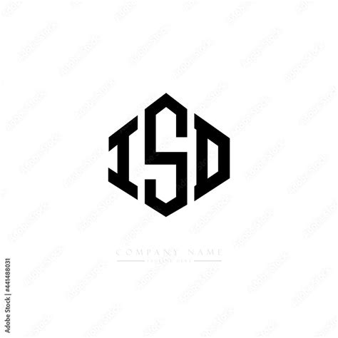 isd letter logo design  polygon shape isd polygon logo monogram