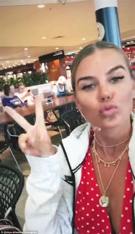 Skye Wheatley Shows Off Her Assets In An Orange Bikini Daily Mail Online