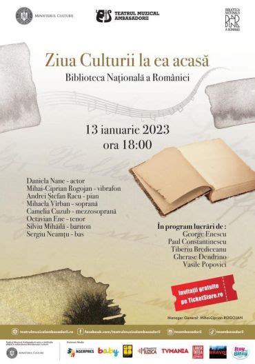 Ziua Culturii la ea acasă Biblioteca Națională a României