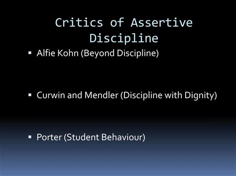 Ppt Lee Canter Assertive Discipline Powerpoint Presentation Free