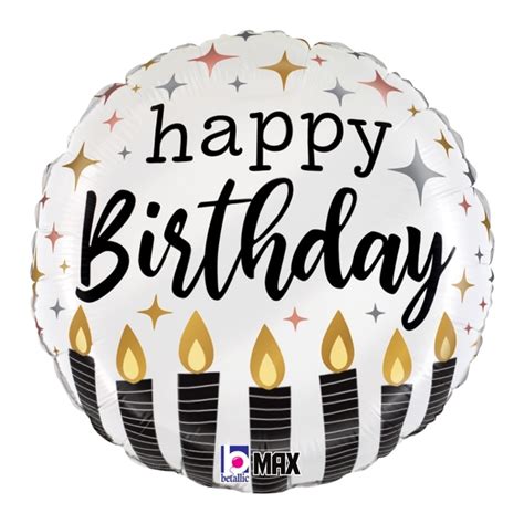 18 MAX Float Satin Metallic Birthday Candles Foil Balloon Bargain