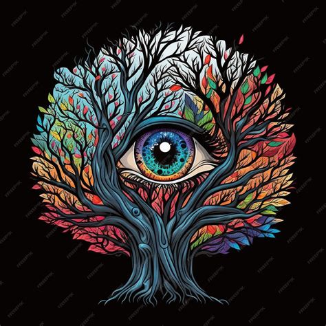 Uma árvore com um olho que tudo vê. | Foto Premium