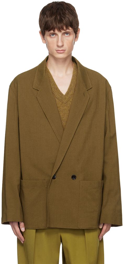 Lemaire Brown Double Breasted Blazer Lemaire