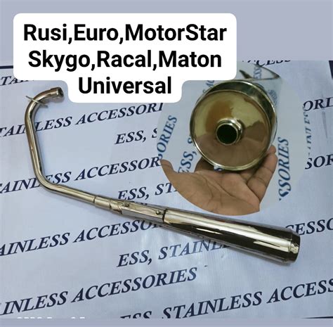 RUSI EURO SKYGO MOTOPOSH MOTORSTAR MICROBIKE UNIVERSAL CHIKENPIPE DOBLE