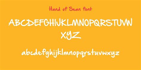 Hand Of Sean Font Free Download