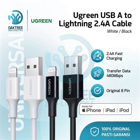 Jual Ugreen Kabel Data USB A To Lightning IPhone MFI Fast Charging 2 4A