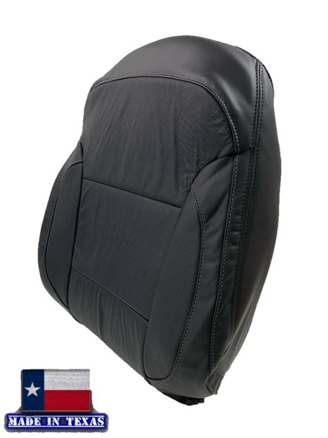 Black Leather Top Seat Cover For 2014 2015 2016 2017 2018 2019 Chevy Silverado Ebay