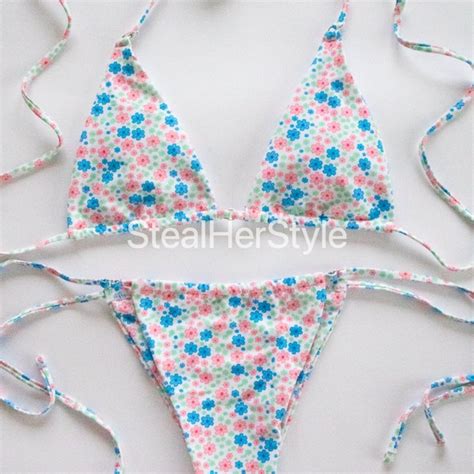 Floral Bikini Etsy