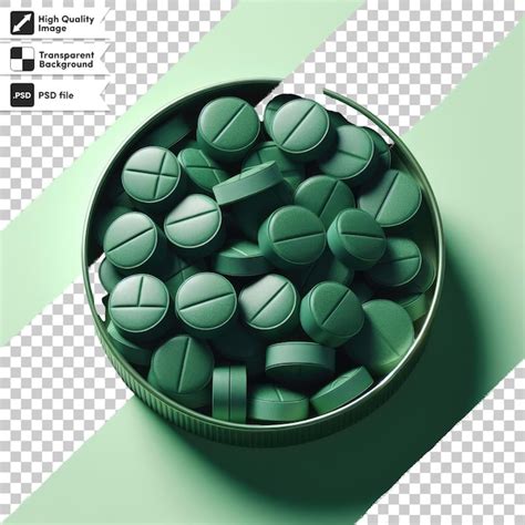 Premium Psd Psd Green Pills On Transparent Background