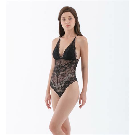 jual lingerie sheera bodysuit black raquellingerie