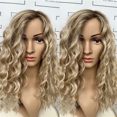 Twix Tres Leches Blonde blonde kręcone włosy cm peruka syntetyczna Belle Tress Hair Lux