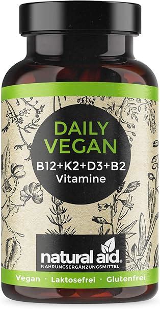 Natural Aid Daily Vegan 120 Multivitamin Kapseln Komplex [4 Monate] Ist