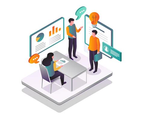 Boss introduces new candidate for company growth 5647894 Vector Art at