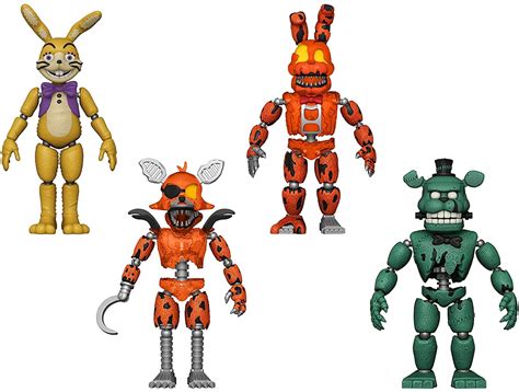 Dreadbear Grim Foxy Glitchtrap And Jack O Bonnie Set Of Action