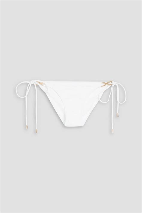 MELISSA ODABASH Bahamas Embellished Low Rise Bikini Briefs THE OUTNET