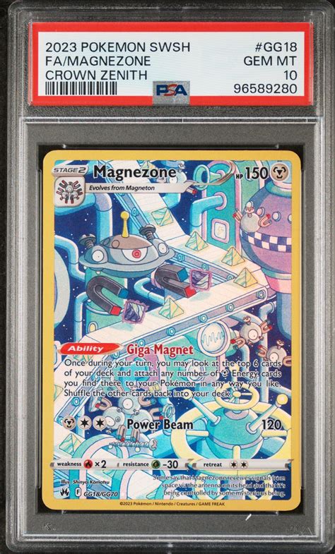 Pokemon Sword And Shield Crown Zenith Gg Full Art Magnezone Psa